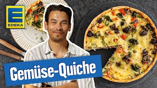 Gemüse Quiche  Französisches Quiche Rezept [upl. by Coco]