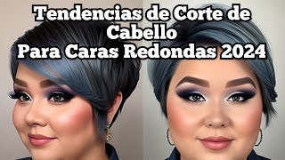 Tendencias de Corte de Cabello para Cara Redonda 2024 Adelgaza tu Rostro Redondo [upl. by Notlehs]