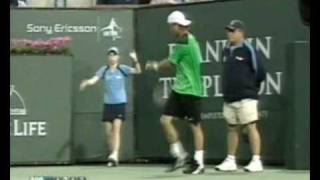 Lleyton Hewitt vs Andy Roddick Indian Wells 2005  Semifinal 22 [upl. by Warila]