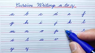 How to write English Cursive writing a to z  Small letters abcd  Cursive handwriting practice abcd [upl. by Jdavie]