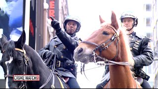 OnDuty with NYPDs Mounted Police  Crime Watch Daily [upl. by Trinette]