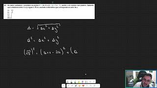 UFPR 2025  Questão 03  Geometria analítica Distância entre dois pontos [upl. by Cuttie]