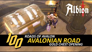 LOOT FROM 100 GOLD CHESTS IN AVALONIAN ROADS  Mount Giveaway  Roads of Avalon  Albion Online [upl. by Nenerb449]