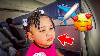 KINSLEY GOT ON THE PLANE FOR THE FIRST TIME AND THIS IS HOW IT WENT [upl. by Henka]