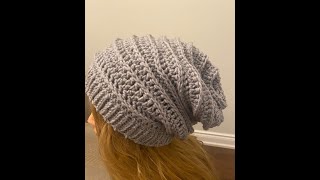 FREE Crochet Textured Slouchy Hat Pattern [upl. by Gratia667]