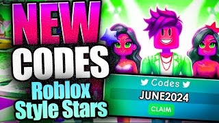 Style Stars CODES  ROBLOX 2024 [upl. by Ohploda486]