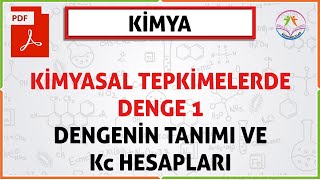 KİMYASAL TEPKİMELERDE DENGE 1 11 SINIF2020 AYT DENGENİN TANIMI VE KC HESAPLARI YENİ MÜFREDAT [upl. by Varion]