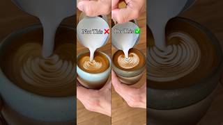 Contact angle is key Explanation in the comments 🔻 Latte Art Heart Tutorial latteart [upl. by Yleve965]