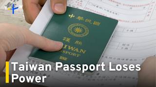 Taiwan Passport Power Drops as Five Countries Withdraw Visa Waivers｜TaiwanPlus News [upl. by Koziara103]