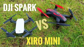 Xiro Mini VS DJI Spark TEST stabilized [upl. by Budde]