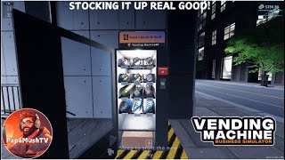 Grinding HARD for our 2nd Vending Machine  VENDING MACHINE BUSINESS SIMULATOR [upl. by Yorgo92]