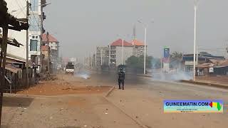 Manif à la T5  ça chauffe entre manifestants et forces de défense et de sécurité bon [upl. by Sihunn]