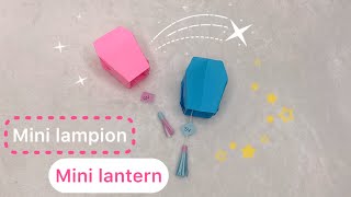 Tutorial DIY Lampion dari Kertas Origami  DIY How to make Mini Lantern Origami  by Stefanny Veline [upl. by Codd313]