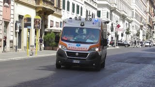 Ambulanza ARES Lazio in emergenza [upl. by Ashbey]