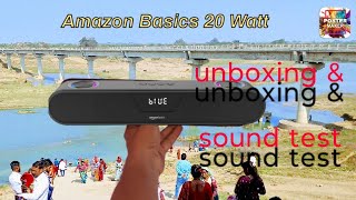 Amazon Basics 20 Watt Sound Bar Unboxing amp Sound Test Sound Bar Unboxing amp Sound Test [upl. by Marcin817]