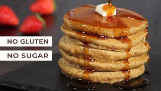 Fluffy Oat Pancakes  No Banana No Flour No Sugar  How Tasty Channel [upl. by Ainesell]