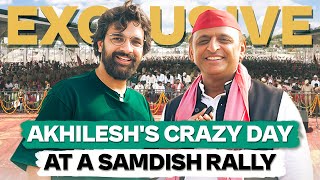 Inside Akhilesh Yadavs Wild Wild Rally ft Samdish Bhatia  Unfiltered by Samdish [upl. by Atteuqram]