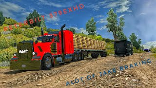 ATS v128  Colombia Map Peterbilt 379EXHD with 42t of cement jake braking down hill  ATS MODS [upl. by Georgie]