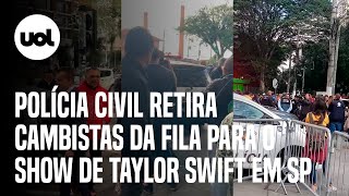 Cambistas são apreendidos pela Polícia Civil na bilheteria do show de Taylor Swift em São Paulo [upl. by Orren]