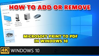 How to add or reinstall the Microsoft PDF Printer on Windows 10 [upl. by Westland109]