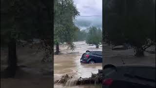 Flooding in Gojevići Fojnica Bosnia and Herzegovina 04102024 [upl. by Remat]