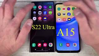 Samsung A15 Vs Samsung S22 Ultra Speed Test Comparison [upl. by Abramo462]