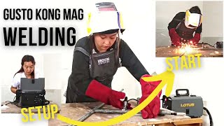 Paano Mag Welding  Setup Testing and Using Gasless Mig Welder [upl. by Deeann750]