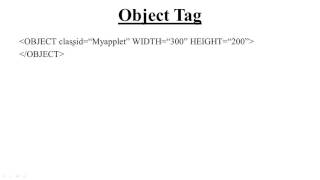 Object Tag in Java Applet Hindi [upl. by Reibaj15]