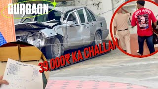 39000₹ Ka Challan Gaadi seized Haryana Police  2024 [upl. by Trawets]