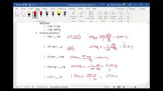 2024 Spring NUR 110 CCAC Allegheny Dosage Calculation Review Feb 7 [upl. by Bohs]