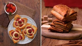 Recetas con masa de hojaldre Bocadillos fáciles de preparar [upl. by Ohcamac]