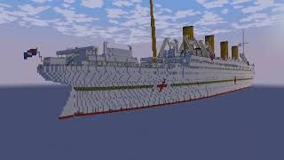 Minecraft BRITANNIC sinking animation [upl. by Neleh770]