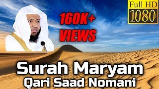 Surah Maryam سورة مريم  Qari Saad Nomani  English Translation [upl. by Xever381]