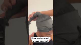 How to do a quick weave ponytail ponytail hairstyles hairstyle korzenhair haircare [upl. by Far]