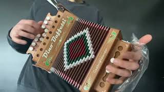 For Sale New Dino Baffetti Diatonic Accordion Organetto Art 21 Cherry Wood Key Of G fisarmonica [upl. by Letsirc]