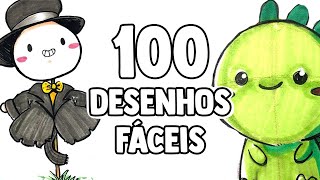 100 DESENHOS FÁCEIS QUE TODO MUNDO CONSEGUE FAZER [upl. by Irmo]