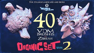 Organic Landscapes VDM Brush Set volume 2 for ZBrush  La Spatule du Futur [upl. by Lotsyrk]