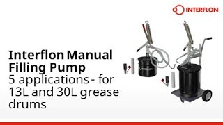 Interflon Manual Filling Pump for 5 applications  for 13 and 30 litre grease drums [upl. by Shayna716]