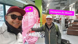 Urban golf de Deuil la Barre avec le Champion du monde de Street golf Éric Nguyen Khac [upl. by Akaenahs]