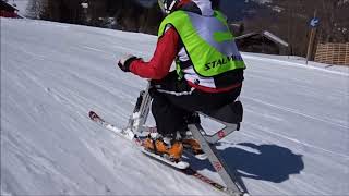 Skibob Schule mit ROCKY BERG Snowbike  Skibike Wintersport [upl. by Lisbeth]