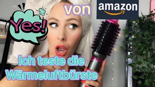 🌬Ich teste die Warmluftbürste Parwin Pro Beauty von Amazon  Schnell Föhnfrisur ohne Rundbürste [upl. by Celina]