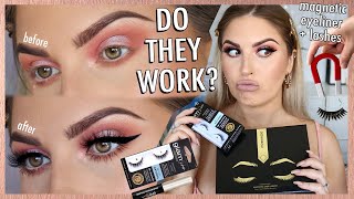 magnetic eyelashes amp eyeliner review ⚡ DOES IT WORK debatable [upl. by Ofilia]