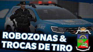 INTENSOS ACOMPANHAMENTOS A ROBOZONA COM DIVERSAS TROCAS DE TIROS 41º BPM FIVEM [upl. by Ameehs367]