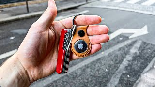 DIY Leather AirTag Keychain  With Free PDF Template [upl. by Aranat]