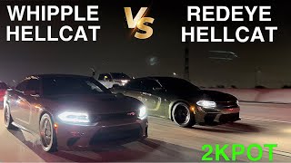 NO PAY SLICK WHIPPLE HELLCAT VS HELLCAT REDEYE 2KPOT hellcat mexico racing drama youtube [upl. by Trixi]