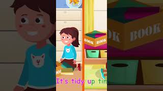 Its Tidy Up Time shorts nurseryrhymes kids kidssongs lullaby child kindergarten [upl. by Nisotawulo]