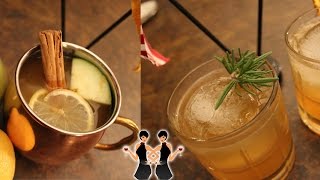 Apple Cider Hot Toddy amp Rosemary Maple Bourbon Sour  Episode 9  Bar Witches [upl. by Hanikehs]