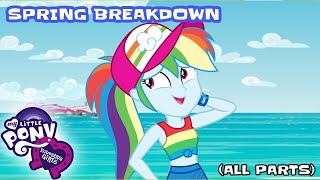 Equestria Girls  Better Together Spring Breakdown  ALL PARTS  My Little Pony MLPEG Kids Cartoon [upl. by Uriia62]