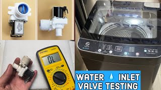 How to test inlet valve of automatic washing machine  washer Not Filling [upl. by Leirbma]