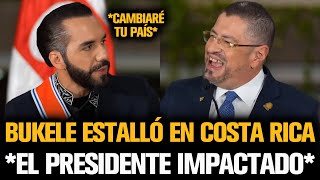 BUKELE ESTALLÓ EN COSTA RICA Y DEJÓ IMPACTADO AL PRESIDENTE [upl. by Walczak]